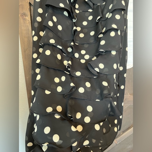 Adrianna Pappel Polka Dot Ruffle Dress Size 14 - Picture 5 of 6